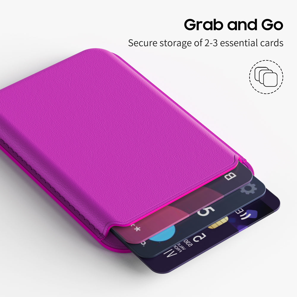Daisy Fuchsia | Leder Wallet mit MagSafe