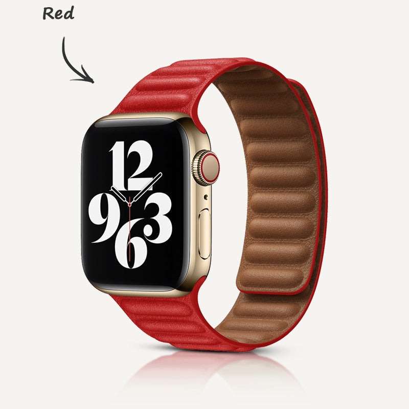 Leder-Link Magnetarmband für Apple Watch