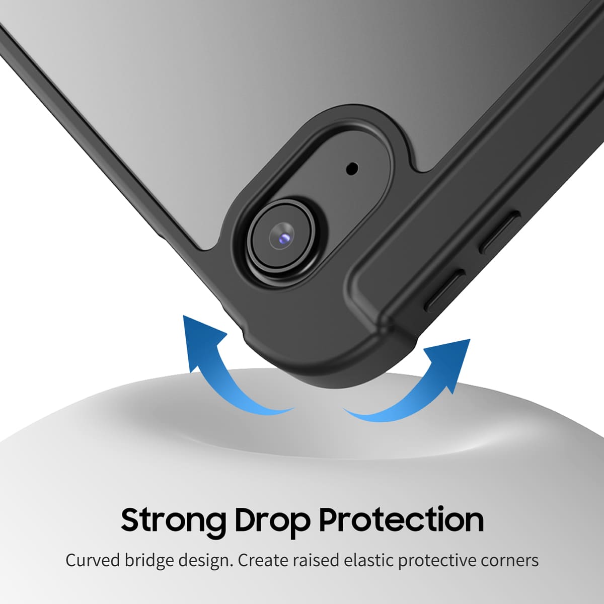 Schwarz Grau| iPad Series Snap 360° Stand Stoßfestes Schutzhülle