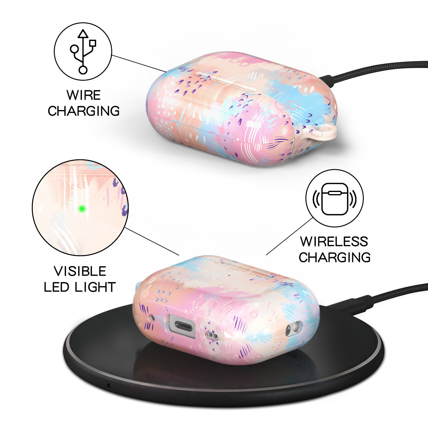 Aquarell Blau | AirPods Series Schutzhülle