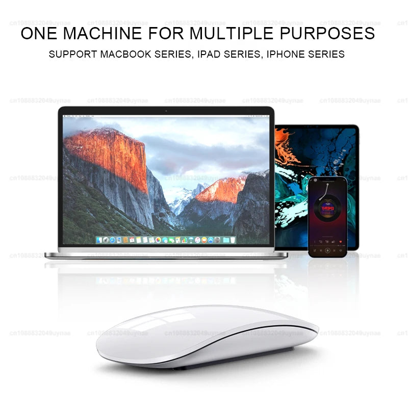 Elegante Wireless Magic Mouse – Ultradünn, Touch & Bluetooth 5.0 für Mac, iPad & PC