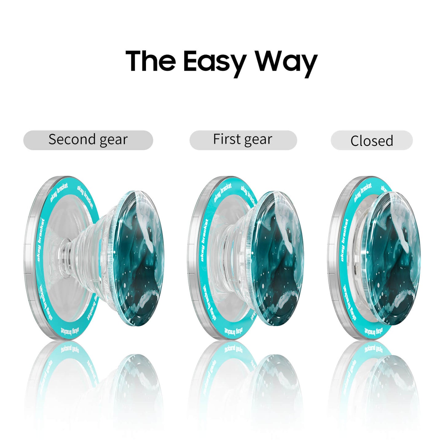 Blue Gray Opal | Air Bag Grip für MagSafe