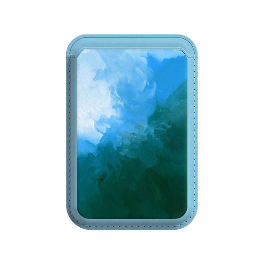 Blau Schwarz | Leder Wallet mit MagSafe