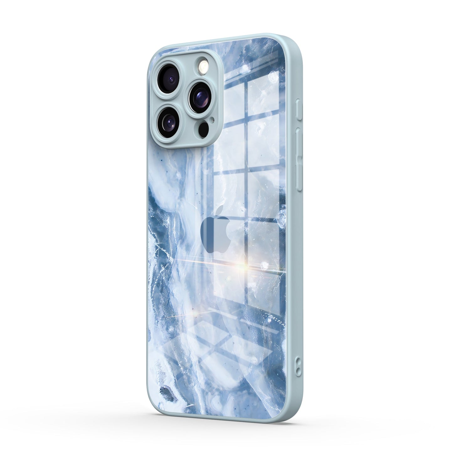 Blue Gray Opal | Stoßfeste iPhone-Hülle mit mystischem Glanz