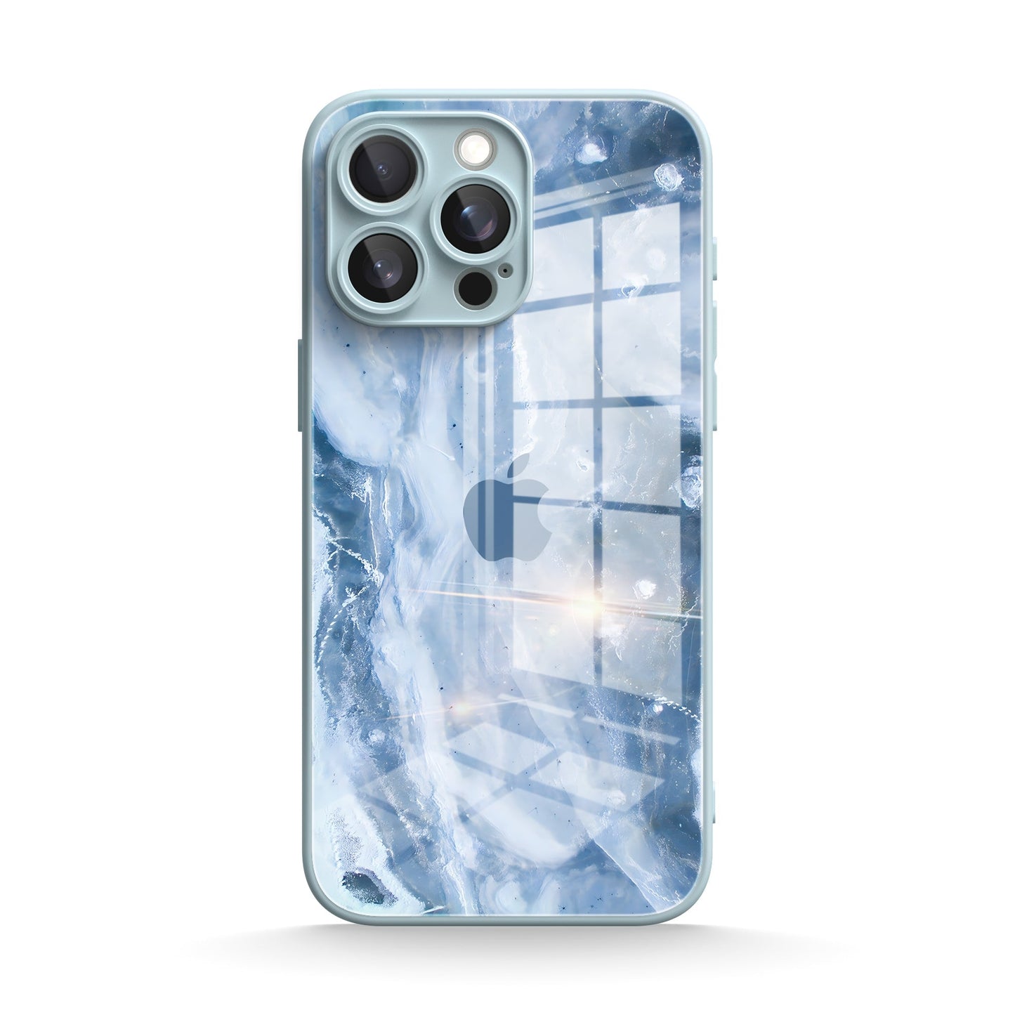 Blue Gray Opal | Stoßfeste iPhone-Hülle mit mystischem Glanz