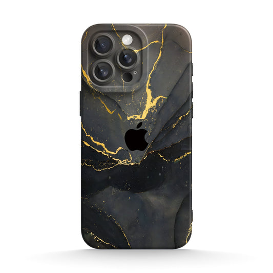 Black Gold Sand | Stoßfeste iPhone-Hülle mit luxuriösem Glanz