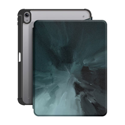 Schwarz Grau| iPad Series Snap 360° Stand Stoßfestes Schutzhülle