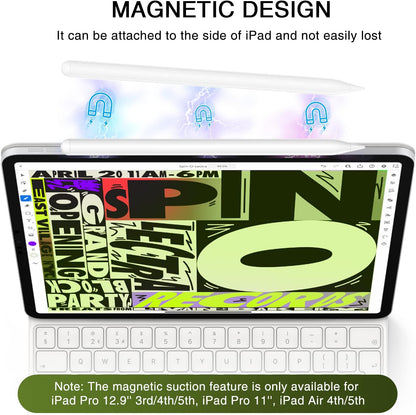 Stylus Pen für iPad (2018–2025) – Magnetisch, Schnellladefähig & Neigungsempfindlich