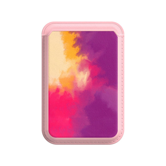 Daisy Fuchsia | Leder Wallet mit MagSafe